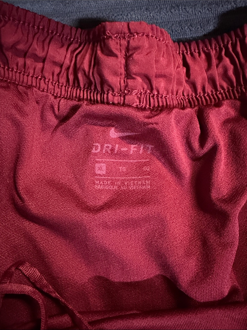 Nike Women's Maroon Athletic Shorts with Black and White Trim - Picture 2 of 3